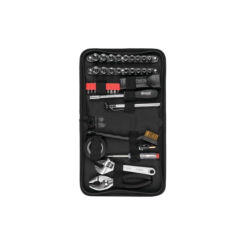 Performance Tool W1197 Juego de Herramientas Compacto con Funda, Negro,