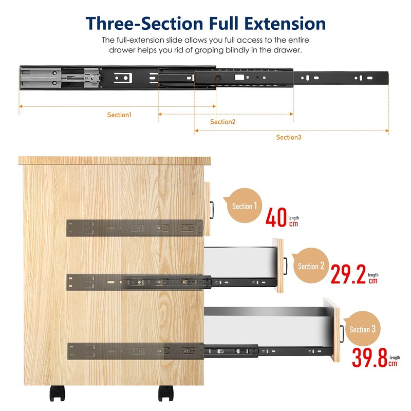 Ravinte 16 Inch Soft Close Drawer Slides 10 Pairs 20