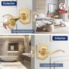 Bonpoly 4 Pack Brass Door Knobs, Interior Privacy Door Knob