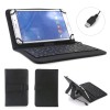 Universal Wired Type-C Slim BLACK Lightweight Stand Cover Keyboard Case