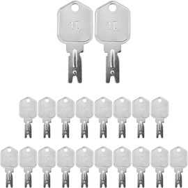 20-Pack Heavy Equipment Ignition Keys: Universal 166 Key Compatible with Clark, Yale, Hyster, Komatsu, Crown Compatible withklifts & More​