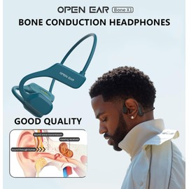 Ttbesmi Running Wireless Waterproof Bone Conducting Conduction Headphones Bluetooth Bone Conduction Earbuds Earphones Headset Waterproof Open Ear Earbuds Headphones Wireless Bluetooth