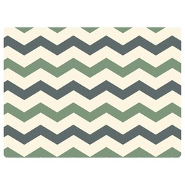 Rectangle Pretty Digitally Printed Surface Office Chair Mat for Carpet & Hardwood Floor | Green Grey Ivory Color Soft Plush Dense Multi-Layer Construction Foldable 35" X 47" Computer Desk Chair Mat