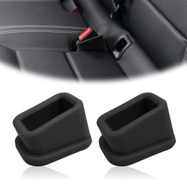 2Pcs Safety Belt Buckle Holder Booster, Easy Access to The Buckles of Rear Seats Car Accessories - Auto Safety Belt Guard Friendly to Kids, and Passengers with Special Needs (Black)