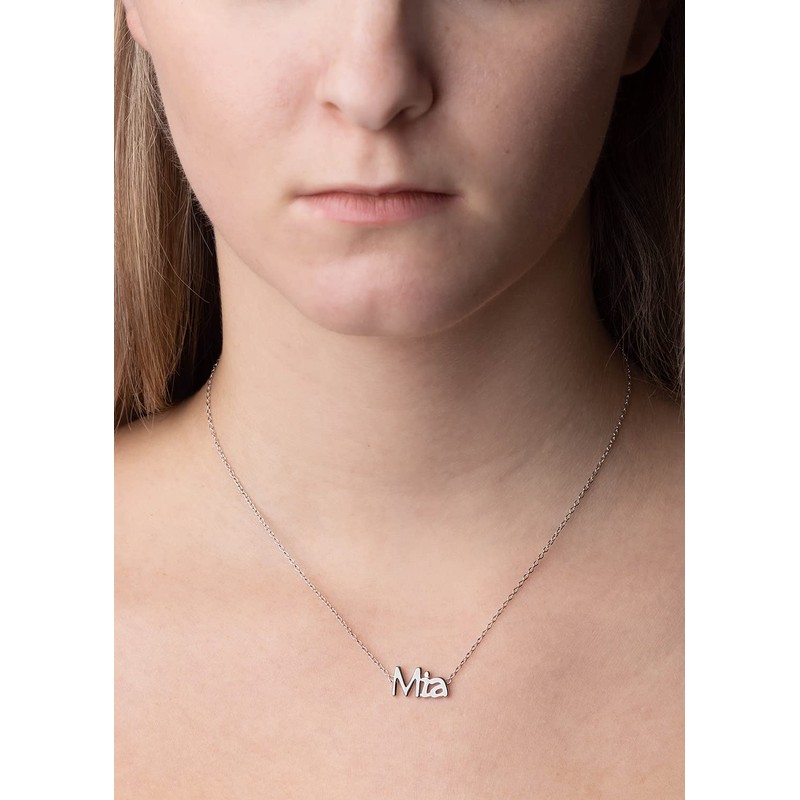 SILVEGO Women's Necklace 925 Sterling Silver Pendant with Name, Sterling