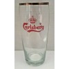 Vintage 1960's Carlsberg beer red crown Logo gold rimmed Pilsner