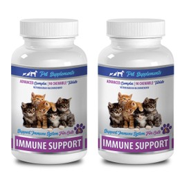 PET SUPPLEMENTS Cats Immune Support - Immune Support - for Cats - Vet Recommended - CHEWABLE - cat Liver Food - 2 Bottle (180 Chews)