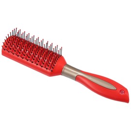 VOCOSTE Hair Brush Women Men Hair Brush Straight Curly Long Short Thick Thin Dry Hair Hairbrush Red Plastic 1pcs