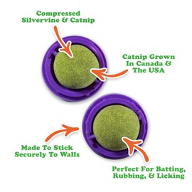 Meowijuana Stick 'n' Lick Compressed Catnip - 2 Pack | Purrple Passion | Interactive Cat Toy | Potent Hand Harvested Catnip Grown in North America