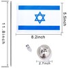 ZXvZYT 2 Pack Israel flag Israeli Table Flag Small Mini