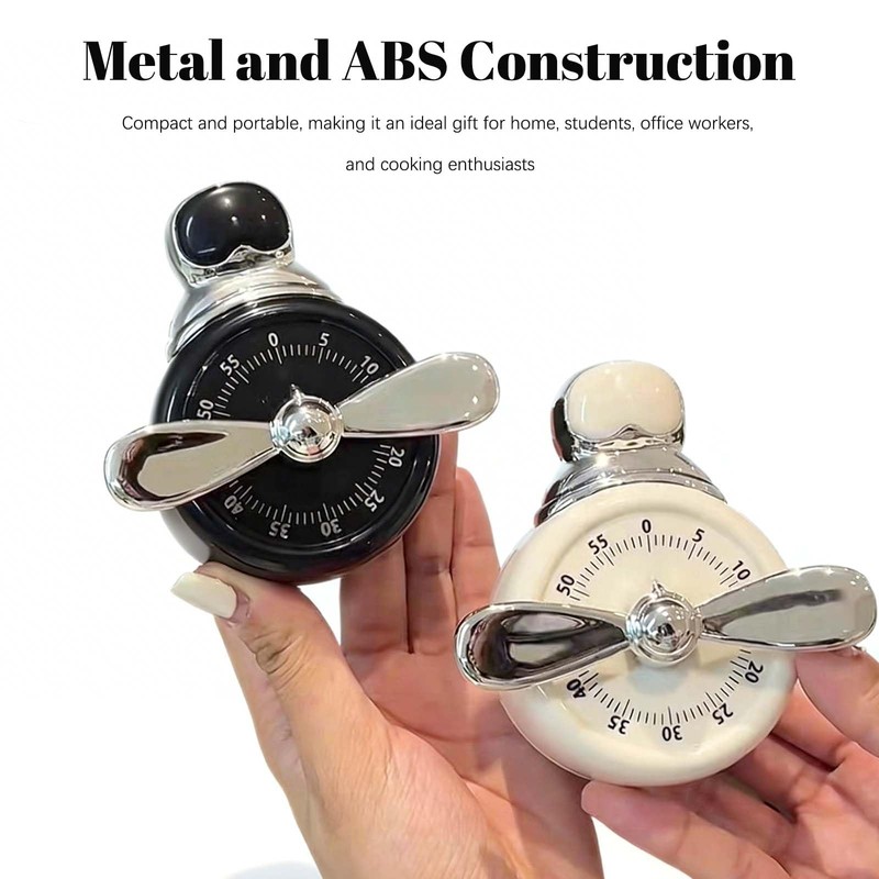 60 Minute Mechanical Loud Sound Timer - Battery Free, Manual