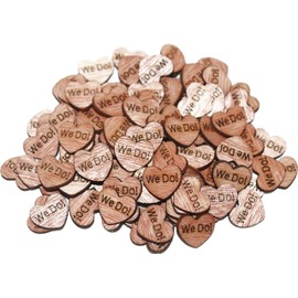 100 TINY We Do Wooden Hearts - Wood Table Confetti, Embellishments, Scatters, Invitations, Table Decor, Rustic Weddings and Events