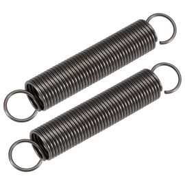 sourcing map Pack of 2 Tension Spring Tension Springs, 20mm OD, 2mm Wire Thickness, 210mm Extended Length, 120mm Free Length, Spring Steel, 7.8kg Load Capacity, Grey