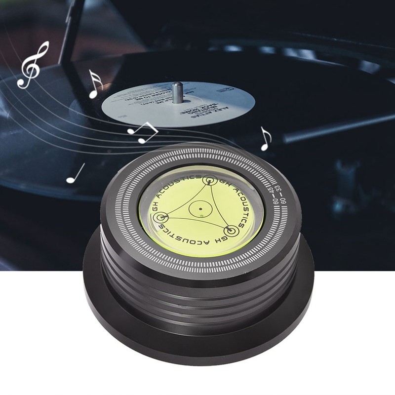 60Hz Turntable Disc Record Stabilizer Clamp with Bubble Level for