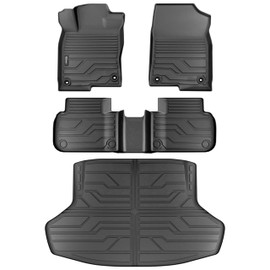 KARPAL Floor Mats Fit for 2022 2023 2024 2025 Honda Civic Sedan (NOT for Hatchback or Type R), Custom Fit All Weather TPE Floor Liners, 1st & 2nd Row & Trunk Mat Set of 4PCS - Black