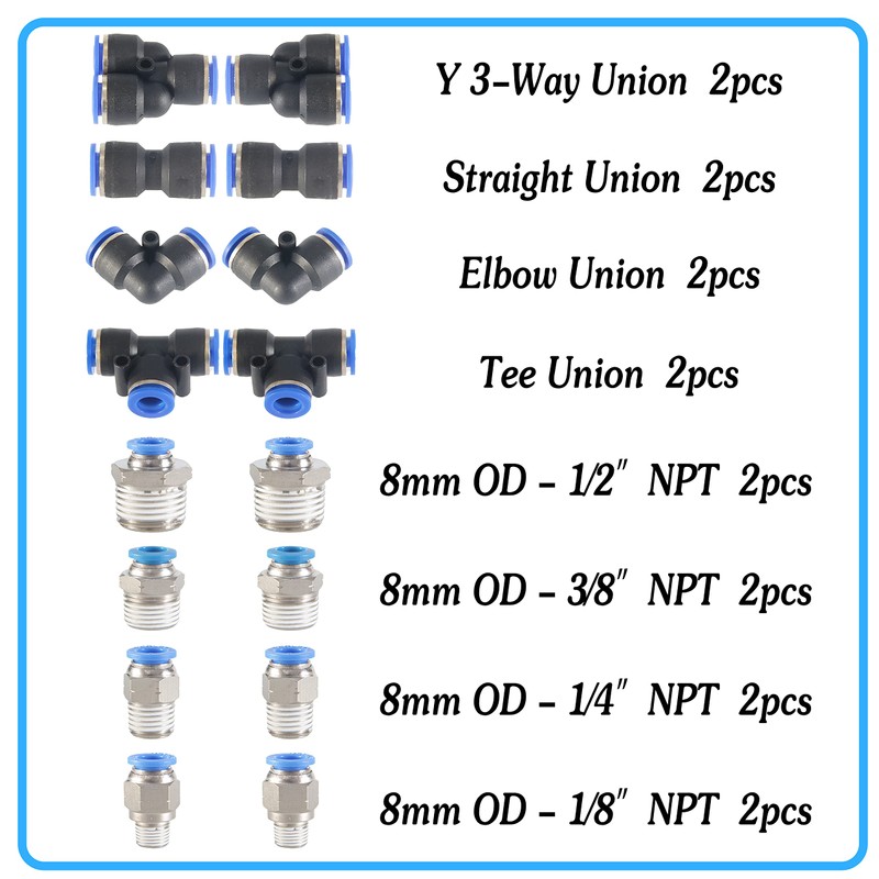 MSAEIQUN Pneumatic Tubing Blue Polyurethane PU Air Hose Pipe Tube