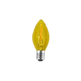 25 Packs Clear Yellow C7 LED Christmas Light Bulbs,C7/E12 Candelabra Base, for Holiday Decoration, Indoor Outdoor String Lights, Patio Lights