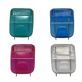 (12 Pack) Tetra-Teknica CWC1053 Cubicle Fabric Partition Panel Hooks, Assorted Color