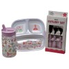 Kids Fairy Dinner Set - Divided Plate Cup and Metal