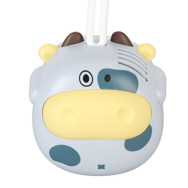 Mini Hanging Neck Fan USB Rechargeable Bladeless Cartoon Cow Shape
