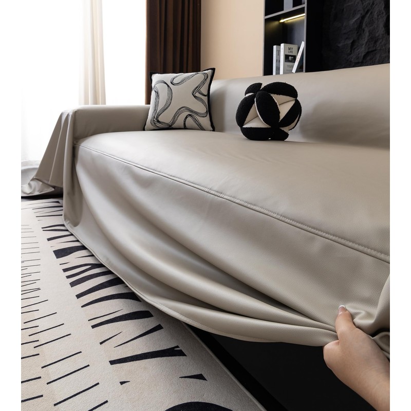 vctops Waterproof Thick PU Leather Sofa Covers for Sectional Sofa