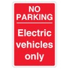 V Safety No Parking Electric Vehicles Only - Red 200