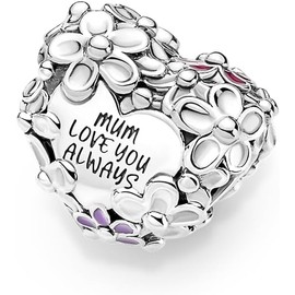 PHCLASY Love Mum Charm for Bracelets Necklaces and European Snake Chain Great Gifts for Women Mother's Day Jewellery Gift, Cubic Zirconia