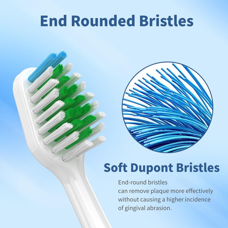 Replacement Brush Heads for Smile Bright Platinum Sonic Electric Toothbrush,