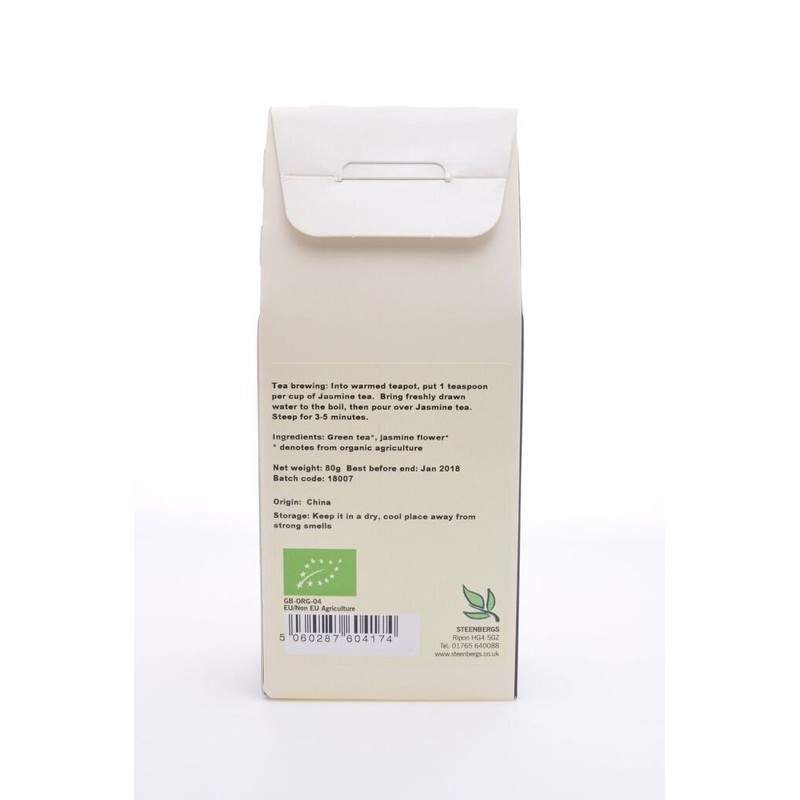 Steenbergs Organic Jasmine Green Tea - Loose Leaf - 80g