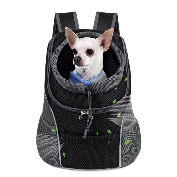 WOYYHO Pet Dog Carrier Backpack Puppy Dog Travel Carrier Front
