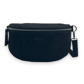 Suede Bum Bag Women's Crossbody Bag Velour Belt Bag Waist Bag Body Bag Shoulder Bag Silver Zip, black, vintage