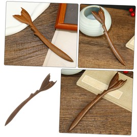 Beavorty Unique Green Sandalwood Hair Stick Hair Bun Stick for Women Chinese Hair Sticks Vintage Hair Styling Tool