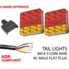 12 Led Trailer Tail Light Kit Pair Plug 8M 5
