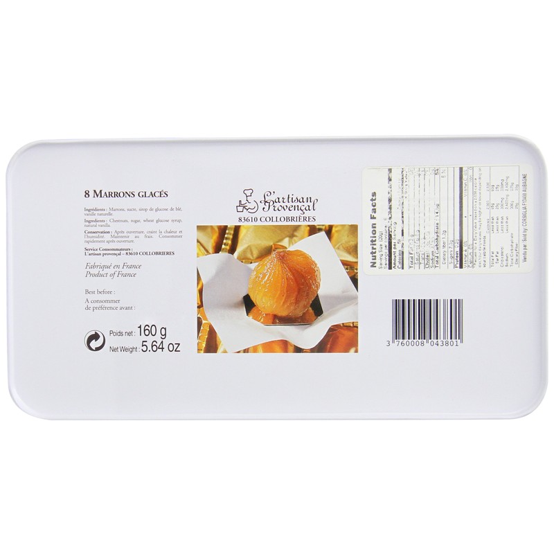 Marrons Glacés (Castañas Glaseadas) L'artisan Provençal 160g