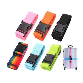 Kellegour Luggage Strap, Adjustable Suitcase Strap, 6 Pieces, Strap for Suitcase Strap Set, Suitcase Strap Strap, Suitcase Strap Travel Accessories, Black, Orange, Pink, Green, Blue and Colours