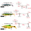 Pack of 3 stinger hooks with leader system (S, M,