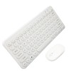 2.4G Wireless Keyboard Mouse Combo 78 Key Retro Round Keycap
