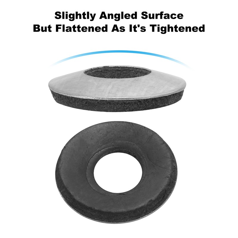 PATIKIL 5/16"x7/8" EPDM Bonded Sealing Washers, 50 Pieces Galvanized Neoprene