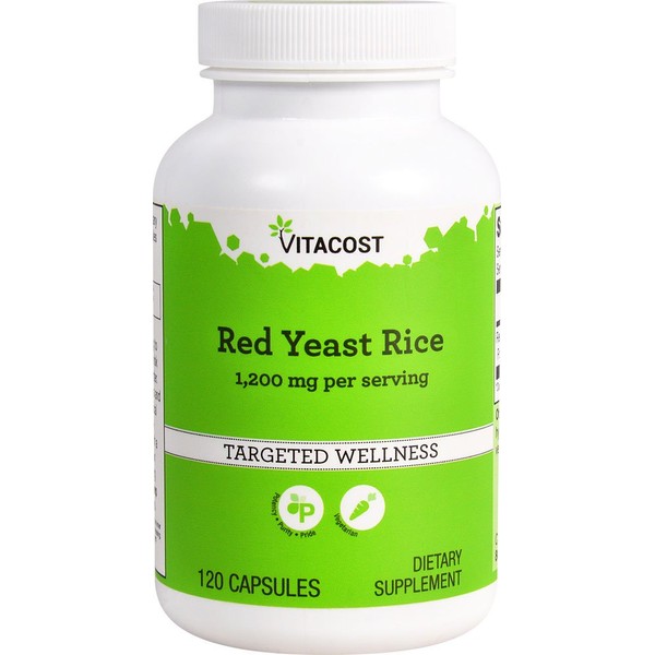 Vitacost Red Yeast Rice - 1200 mg - 120 Vegetarian