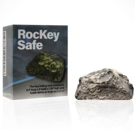 Hide A Key in Plain Sight in a Real Looking Rock/Stone, Holds Standard Sized Spare Keys