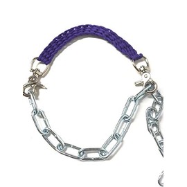 goat show collar with chain neon purple, optional goat lead