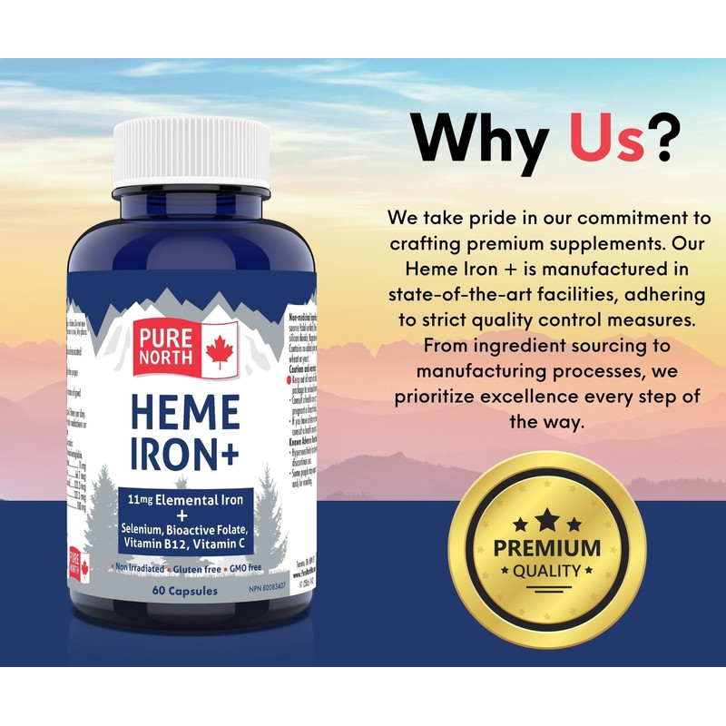 PURE NORTH NATURALS Pure North Naturals - Heme Iron 60