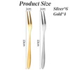 10pcs Mini Cutlery Set, Including Dessert & Fruit Forks, Olive