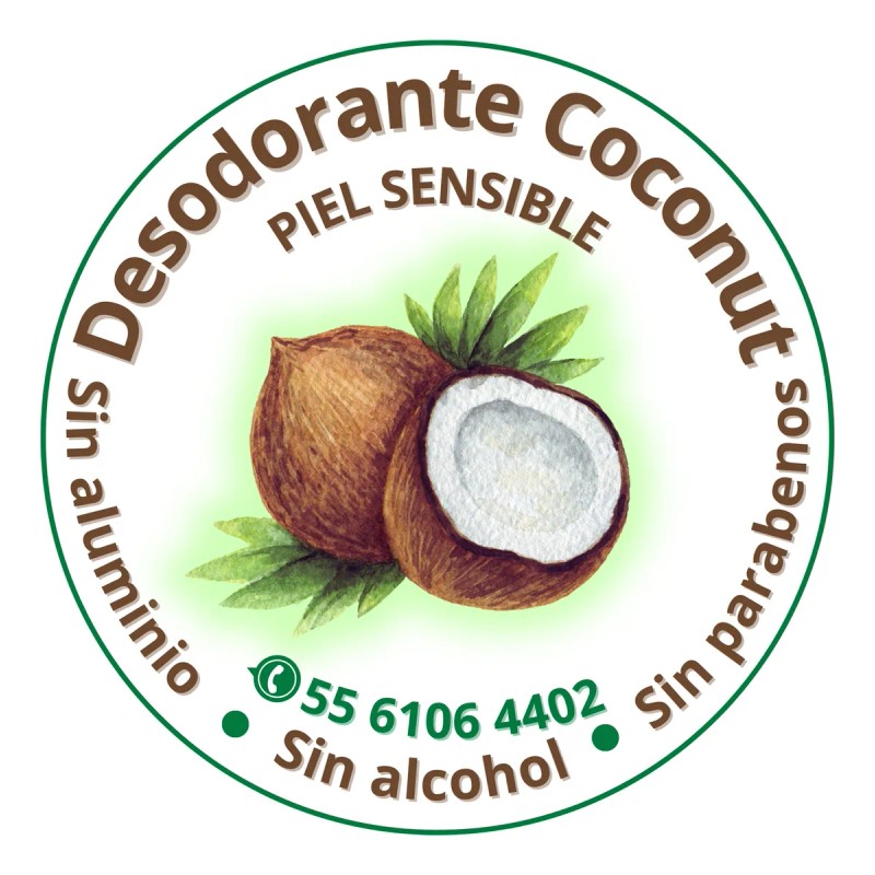 Desodorante En Crema Coconut Tepotzotlán - Frescura Natural Piel Sensible