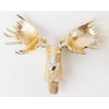 Set of Two Gilded Resin Moose and Deer Hunter's Wine