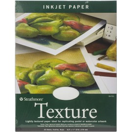 Strathmore 80-Pound 25-Sheets Inkjet Paper Texture, 8.5 x 11 Inches (412111