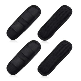 SAIIURV 4 PCS Shoulder Strap Pads Universal Extra Thick Removable Replacement Anti-Slip Backpack Shoulder Bag Strap Pad with Soft Liners for Backpacks,Luggage,Guitar,Camera Bags (Black)