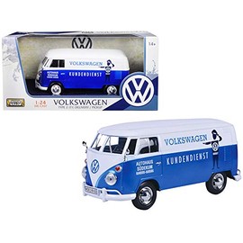 Type 2 (T1) Delivery Van Autohaus Sudekum Kundendienst Candy Blue and White 1/24 Diecast Model Car by Motormax