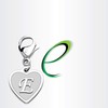 FAADBUK Initial Letter A-Z Alphabet Heart Charm for Bracelet Keychain