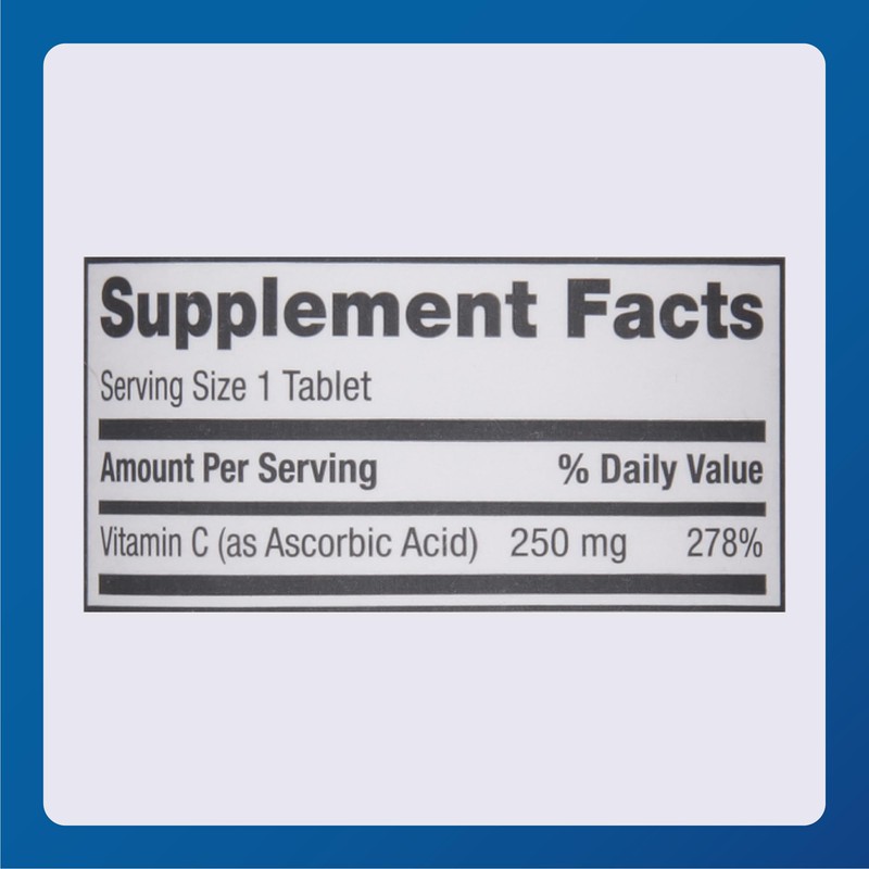 MAJOR Vitamin-C 250 mg Ascorbic Acid Tablets, 100 CT -